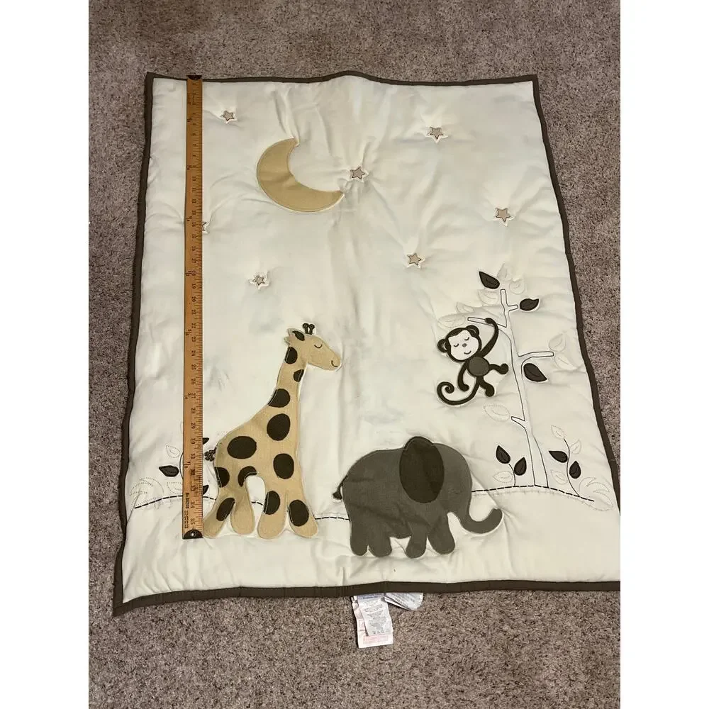 Nojo Dreamy Nights Safari Elephant Monkey Giraffe Moon Blankets (2) - Picture 6 of 12